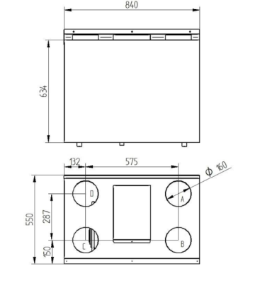 Rekuperator Wanas 355 v xf /lewy+sterownik display v2  Wanas RE-355 V_XF/L